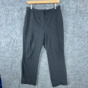 Rena Rowan Pants Womens 12 Heather Charcoal Gray Stretch High Rise Tapered Leg